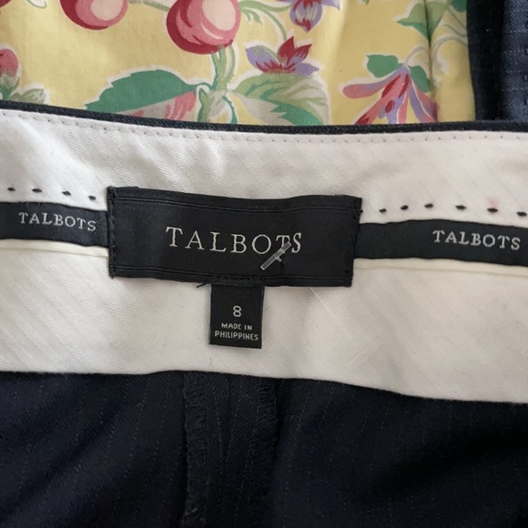 Talbots wool blend dark blue pinstriped pants - Picture 8 of 11